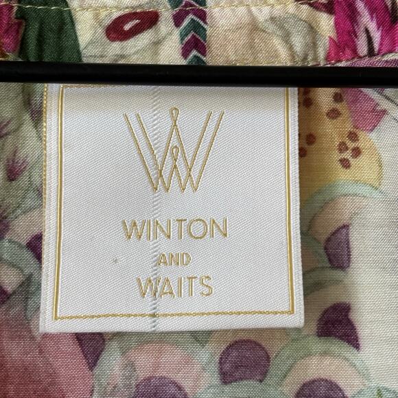 Winton and Waits Short Floral Kimono Top One Size Succulent Plant Colorful Boho - Picture 10 of 14